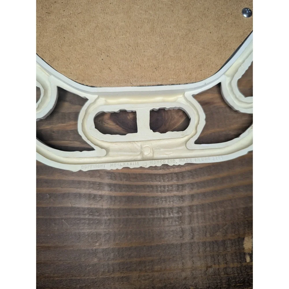 Homco Vintage Faux Bamboo Mirror and 2 Wall Towel‎ Holder White 1970s 1980s USA